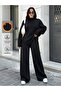 mock neck knit set
