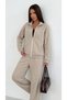 Women's Long Sleeve Zippered Ara Piped Detail Wide Leg Tracksuit Set 4368-26 - 3