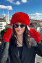 Women's Red Kalpak and Glove Set | - 4