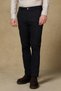 Prime Chino Poplin Stretch Cotton Blend Modern Fit Navy Blue Men's Straight Trousers - 2