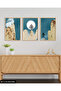Modern Art 3 Piece Wooden Framed Painting Act - 2