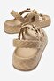 Cross Piped Women's Sandals with Stone Accessories Kum - 4