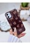 iPhone 11 Compatible Shine Brown Flower Color Gradient Shiny Silicone Protective Case - 2