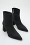 Black Suede Women's Boots Pointed Toe Non-Slip Sole Zippered Thick Heel Astrid - 2