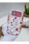 iPhone 11 Compatible Flexible Silicone Case with Camera Print and Mini Flower Design - 5