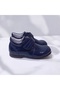 Boy Baby Dark Blue Leather Orthopedic Soles Classic Special Day Shoes - 4