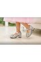 Children's Heeled Shoes with Broken Glass Bow - 2