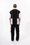 Men's Piping and Contrast Printed Polo T-Shirt Black-Ecru - 5