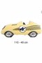 Racing Car Shaped Yellow Foil Balloon (Large Size) |   Birthday Balloon & Party Supplies