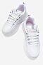 Women's Sneakers with Side Ring Pattern White White - 5