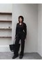 Snap Fastener Cardigan Pants Knitwear Set