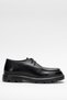 Men's Thick Sole Comfort Shoes Real Leather Cr 2646 Black