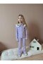 Girl's Collared Lace-Up Tights Suit with Ribbed Knit Ramlik Tights - 2