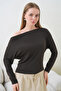 Women's Boat Neck Bat Sleeve Lycra Combed Cotton Blouse 13001 - 2