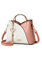 Modern and Classic New Generation PU Leather Handbag for Women, Girl – Heart Charm Top Handle Crossbody Bag - 6