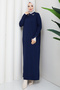 Women's Lace Sleeve Shirt Collar Dress - 3