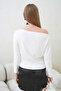 Women's Boat Neck Bat Sleeve Lycra Combed Cotton Blouse 13002 - 8