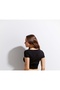 Women's Crop T-Shirt Cotton Stretch Fabric - 2