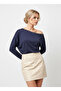 Women's Boat Neck Batwing Sleeve Lycra Jersey Blouse with Eyelets 13003 - 6