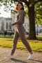Women's Zippered Hooded Crop Tracksuit Set - Relaxed Fit Street Style - 8