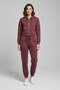 Women's Zippered Hooded Crop Tracksuit Set - Relaxed Fit Street Style