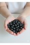 14 mm Black Color Wooden Beads Hobby and Craft Material (100 g - Average 125 Pieces)