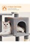 Multi-Level Cat Tree with Condo, Hammock & Scratching Posts – Plush Indoor Cat Tower - 7