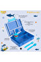 Lunch Box for Kids School,Children Lunch Box with Compartments, Bento Box Children, Blue Shark - 4