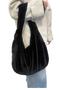Black Plush Handbag - 6