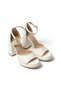 Tomme White Patent Leather (9 cm Heel) Platform Heeled Casual Shoes - 5