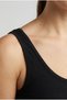 Set of 2 Thick Strap Cotton Combed Bustier - Wire-Free, No Underwire Half Tank Top Sports and Sleep Bra - 7
