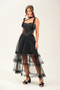 Short Lined Ruffled Layered Tulle Skirt