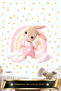 Pastel Rainbow and Rabbit - Premium Girl's Wall Sticker Set with Star Figures - 3