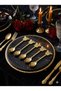 Set of 6 Metal Teaspoons with Gold Butterfly Design - Vintage Look Coffee Side Serving Spoons - 6