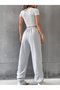 Women's B E N C H Printed Baby Tee Combed Cotton Crop and Sweatpants - Two Piece Sweatsuit Set - 2