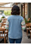 Patterned Panelled Women's Denim (Jeans) Jacket - 3