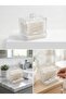 Ear Swab Holder Translucent, Square Cotton Swab Holder with Lid - 2