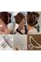 3 Pieces Women's Metal Latch Buckle Bun Buckle