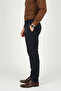 Men's Dark Navy Blue Modern Fit Stretch Fabric Fabric Trousers Casual & Office Use 2602020 - 2