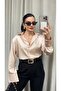 Beige Satin Shirt