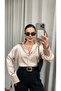 Beige Satin Shirt - 3