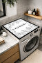 Stain-Resistant, Non-Slip, Washable Washing Machine Dryer Cover & Mat (60X60 cm)