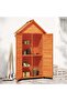 Garden Tool Shed Brown 89x52.5x175 cm Solid Wood Pine