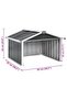 Garden Robot Lawnmower Shed 92x97x63 cm Galvanised Steel Anthracite - 3