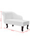 Chaise Longue White Faux Leather - 3