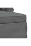 Chaise Lounge with Skirt with Cushion 3 pcs Dark Grey Fabric - 6