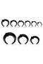 Face Earrings Moon 18Pcs Acrylic Septum Pincher Tapers C Shape Buffalo Ear Taper Kit Stretching Expa - 6