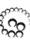 Face Earrings Moon 18Pcs Acrylic Septum Pincher Tapers C Shape Buffalo Ear Taper Kit Stretching Expa - 8