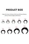 Face Earrings Moon 18Pcs Acrylic Septum Pincher Tapers C Shape Buffalo Ear Taper Kit Stretching Expa - 5