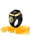 YU WELL iQIBLA Smart Tasbih Zikr Ring- Muslim Prayer- Prayer Timing Reminder OLED Display 22mm Black
